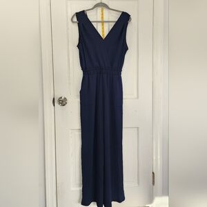 Elegant Navy Blue Sleeveless Jumpsuit